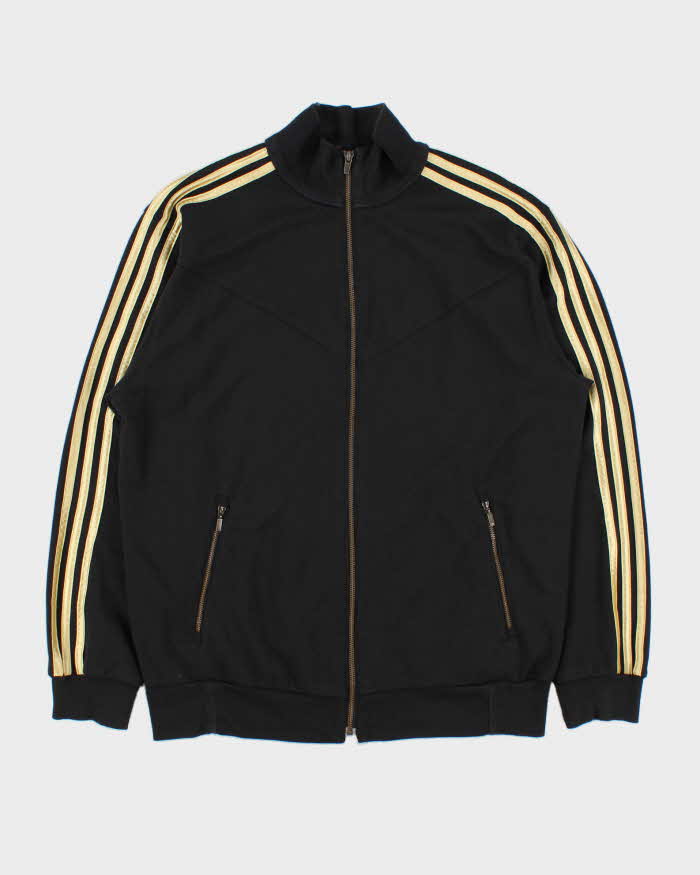 Vintage Y2K 00s Adidas Gold 3-Stripe Full-Zip Sweatshirt - XL