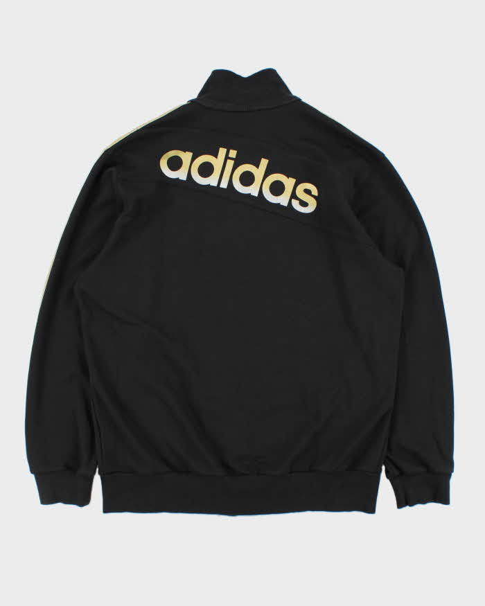 Vintage Y2K 00s Adidas Gold 3-Stripe Full-Zip Sweatshirt - XL