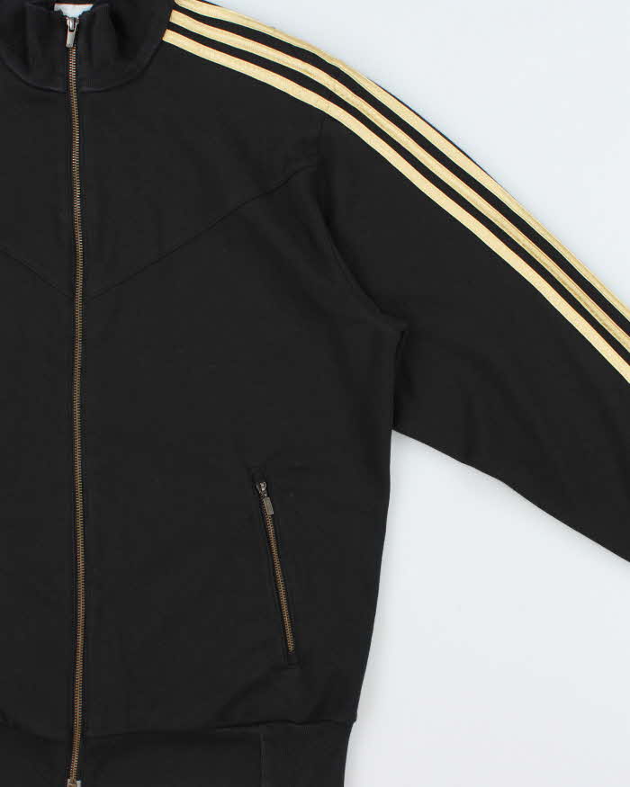 Vintage Y2K 00s Adidas Gold 3-Stripe Full-Zip Sweatshirt - XL
