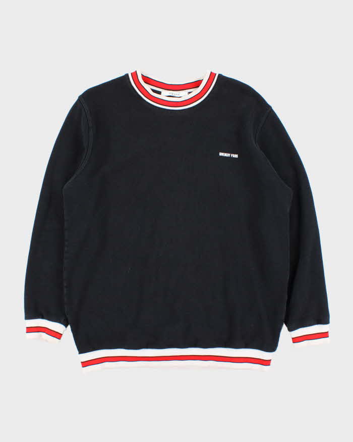 Vintage Givenchy Paris Rubberised Logo Crewneck Sweatshirt - M