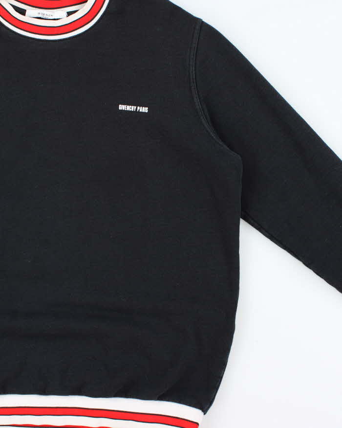 Vintage Givenchy Paris Rubberised Logo Crewneck Sweatshirt - M