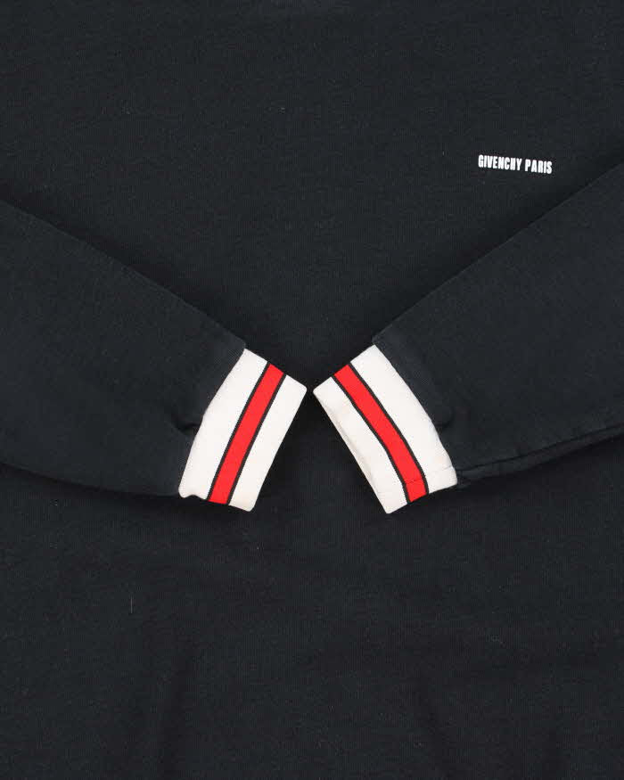 Vintage Givenchy Paris Rubberised Logo Crewneck Sweatshirt - M