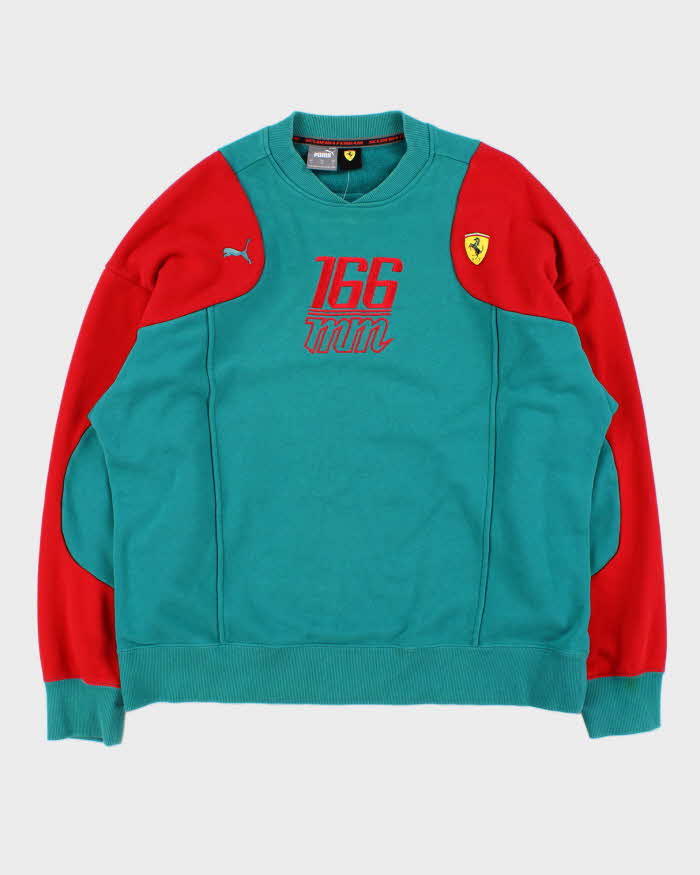 Vintage Ferrari x Puma 166mm Two-Tone Crewneck Sweatshirt - M