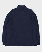 Vintage Polo Ralph Lauren Navy Quarter-Zip Sweatshirt - XL