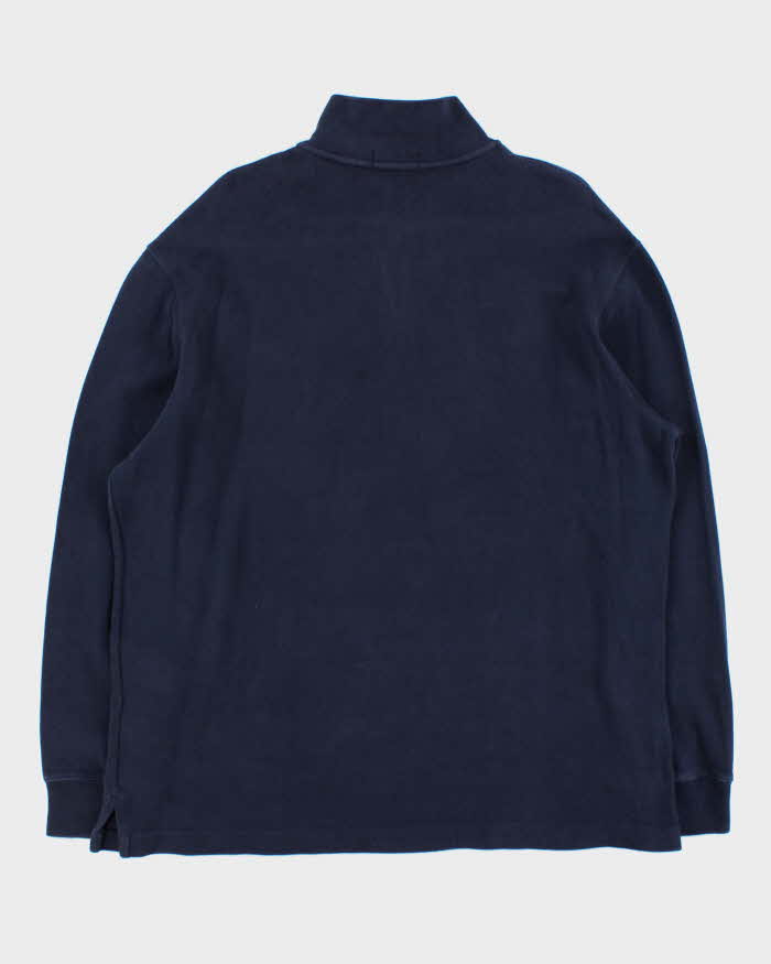 Vintage Polo Ralph Lauren Navy Quarter-Zip Sweatshirt - XL