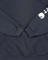 Vintage Carhartt Loose Fit Navy Logo Pullover Hoodie - L