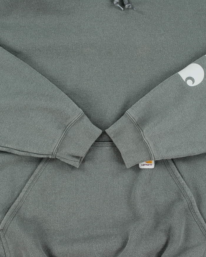 Vintage Carhartt Loose Fit Steel Teal 'Pokemon' Logo Pullover Hoodie - XL