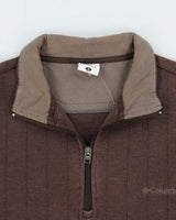 Vintage Columbia Quarter-zip Jumper - M