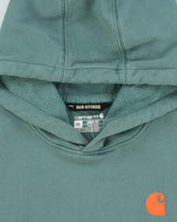 Vintage Carhartt Teal Loose Fit Rain Defender Heavyweight Pullover Hoodie - XXL