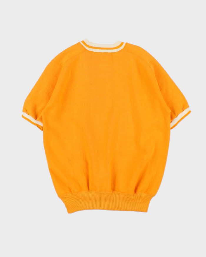Vintage 1970s Pumpkin Orange Short Sleeve Crewneck Sweatshirt - L