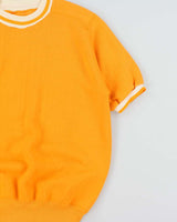 Vintage 1970s Pumpkin Orange Short Sleeve Crewneck Sweatshirt - L