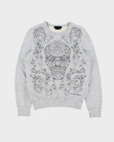 Vintage Alexander Mcqueen Embroidered Hand Skull Crewneck Sweatshirt - M