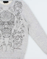 Vintage Alexander Mcqueen Embroidered Hand Skull Crewneck Sweatshirt - M
