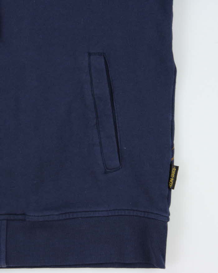 Vintage Kon Jaku Japanese Embroidered Full-Zip Hoodie - XL