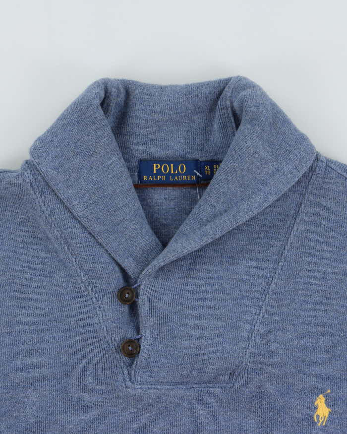Vintage Polo Ralph Lauren Classic Shawl Neck Sweatshirt - XL
