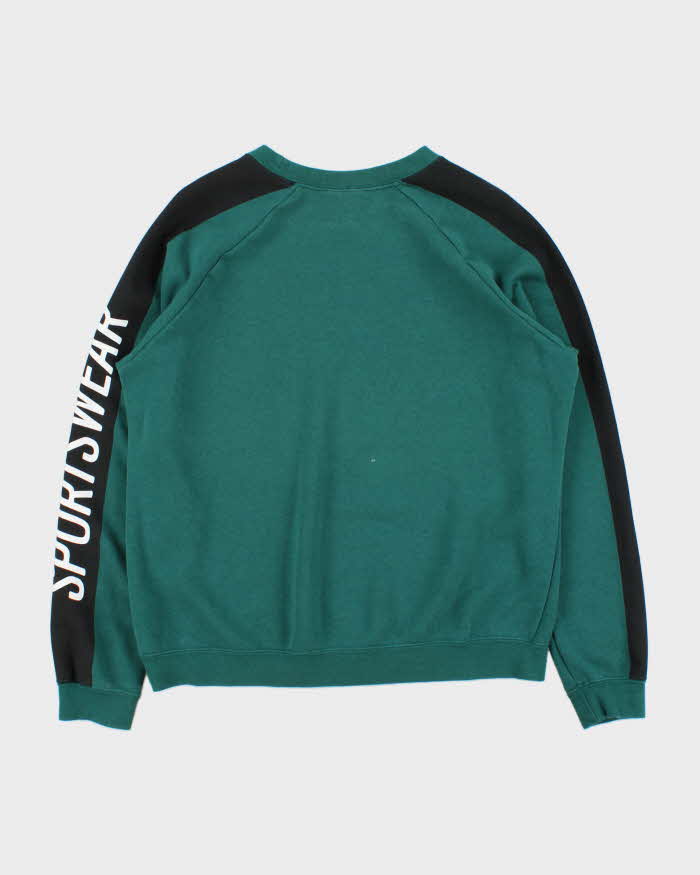 Vintage Nike Felt Spell Out Two-Tone Crewneck Sweatshirt - M