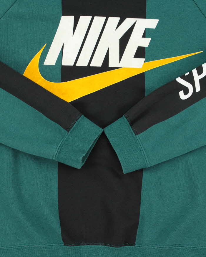 Vintage Nike Felt Spell Out Two-Tone Crewneck Sweatshirt - M