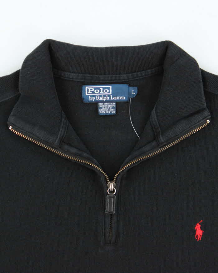 Vintage Y2K 00s Polo Ralph Lauren Classic Quarter-Zip Sweatshirt - L