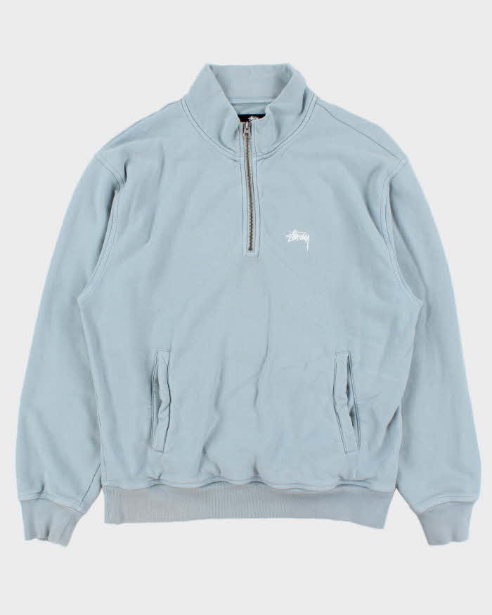 Vintage Stussy Heavyweight Quarter-Zip Sweatshirt - L