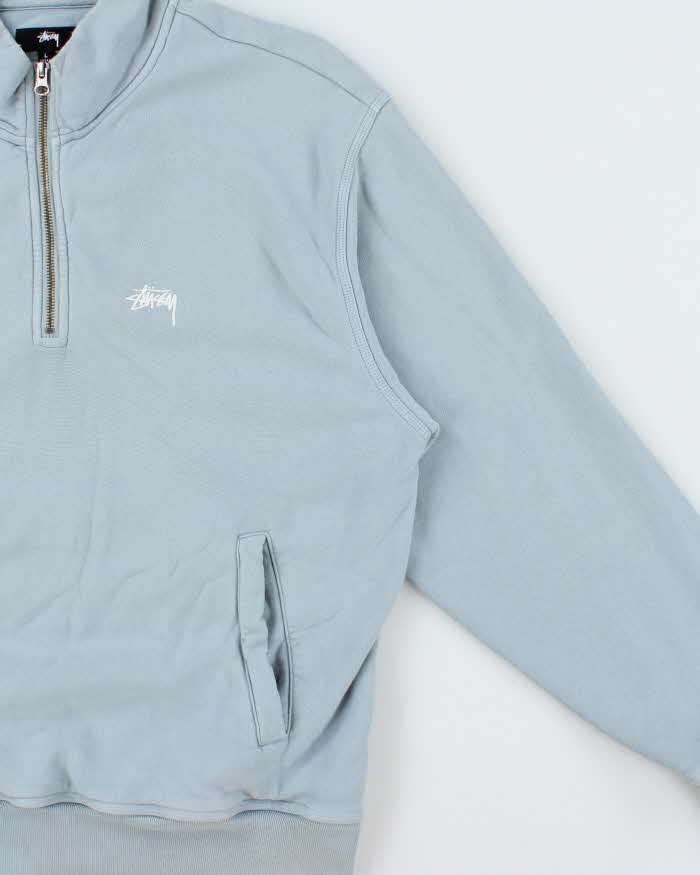 Vintage Stussy Heavyweight Quarter-Zip Sweatshirt - L