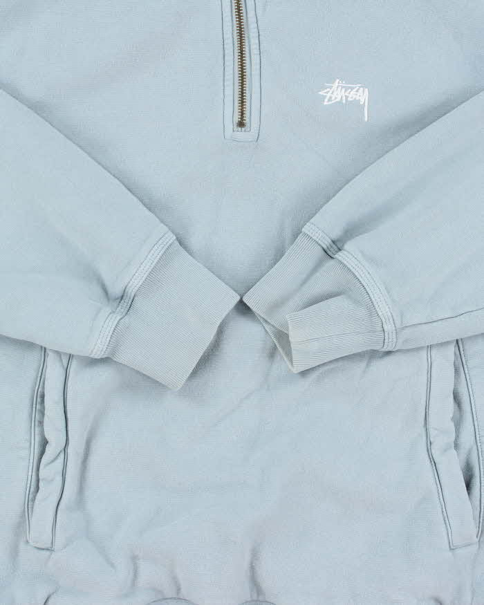 Vintage Stussy Heavyweight Quarter-Zip Sweatshirt - L