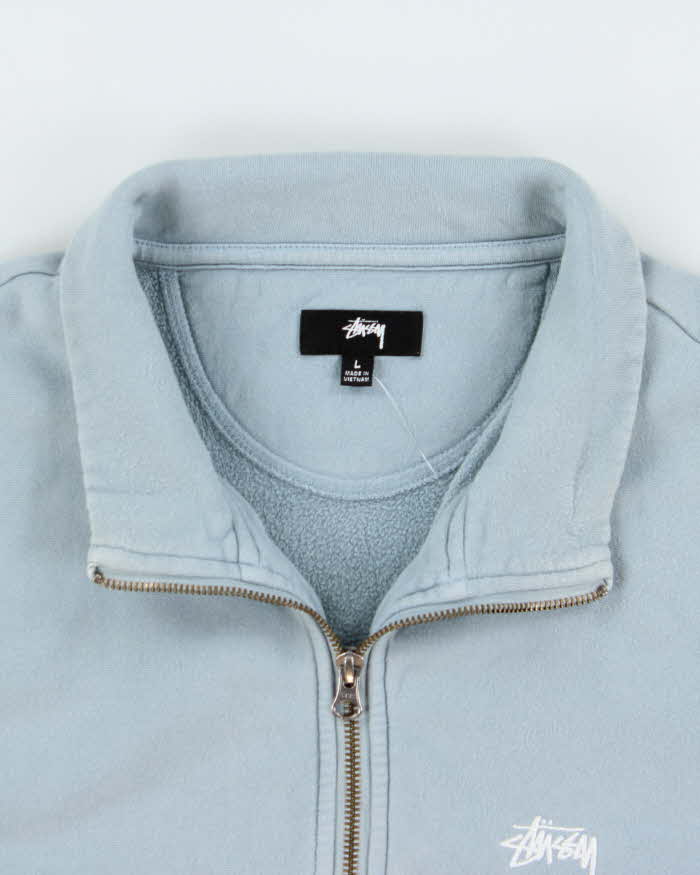 Vintage Stussy Heavyweight Quarter-Zip Sweatshirt - L