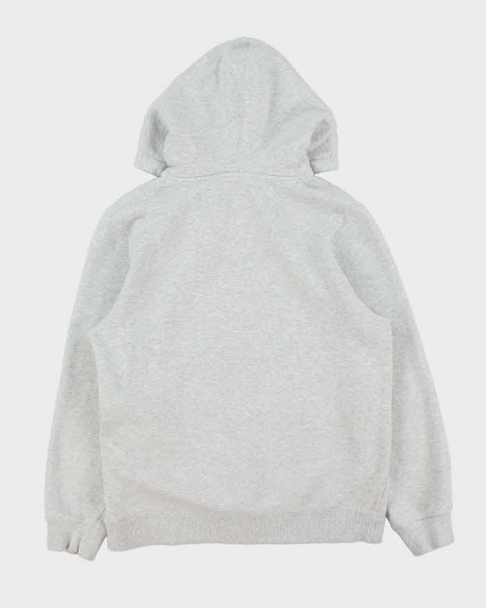 Vintage Stussy Hibiscus Big City Grey Marl Pullover Hoodie - S