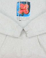 Vintage Stussy Hibiscus Big City Grey Marl Pullover Hoodie - S