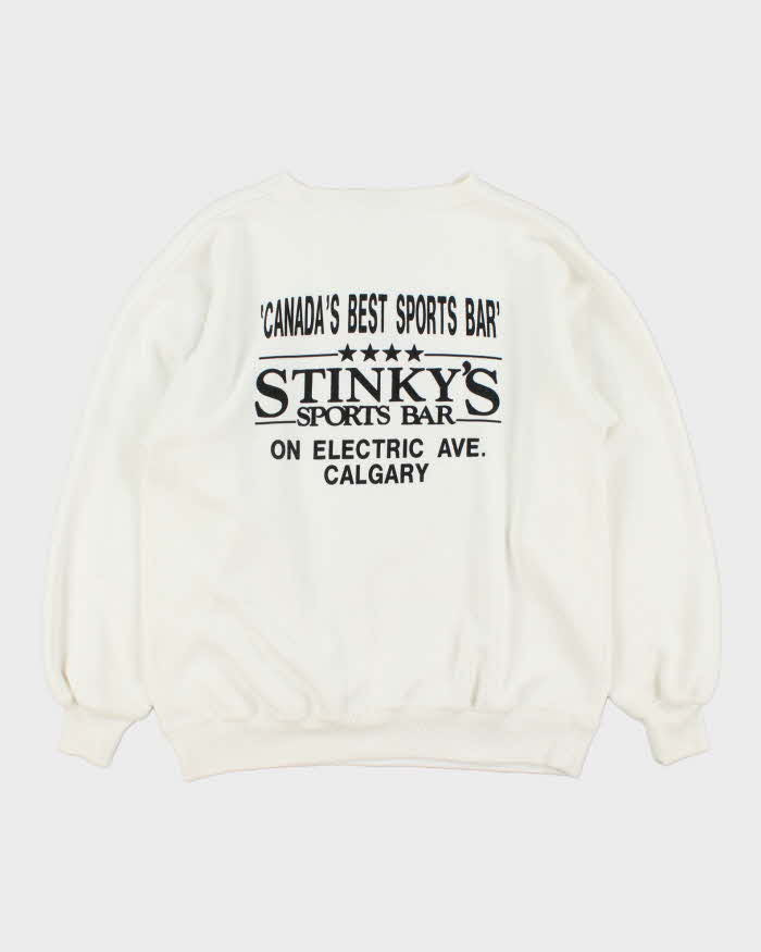 Vintage 1992 Chalk Line Calgary Stampeders Grey Cup Champions Stinky's Sports Bar Crewneck Sweatshirt - M