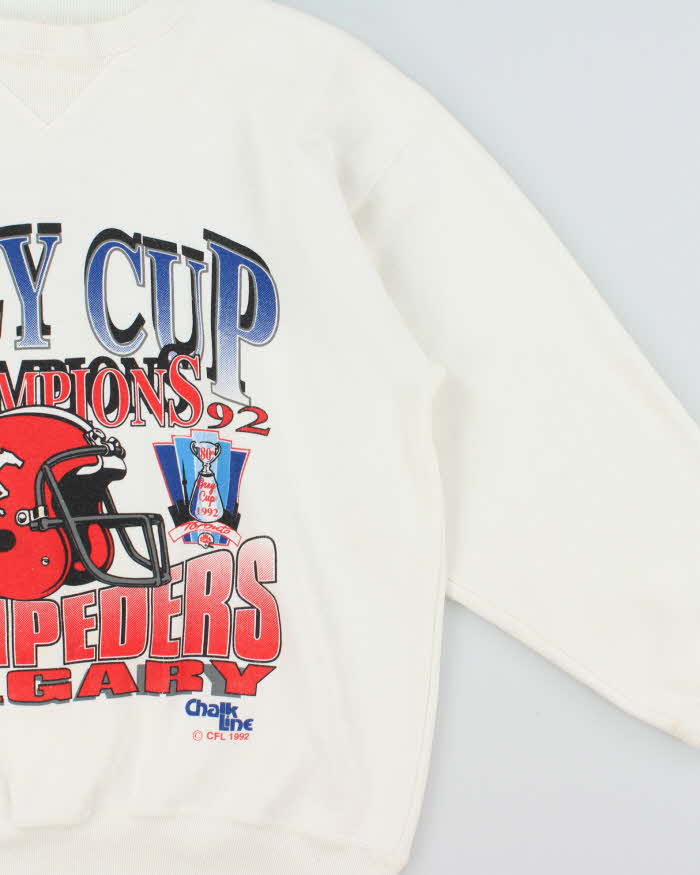 Vintage 1992 Chalk Line Calgary Stampeders Grey Cup Champions Stinky's Sports Bar Crewneck Sweatshirt - M