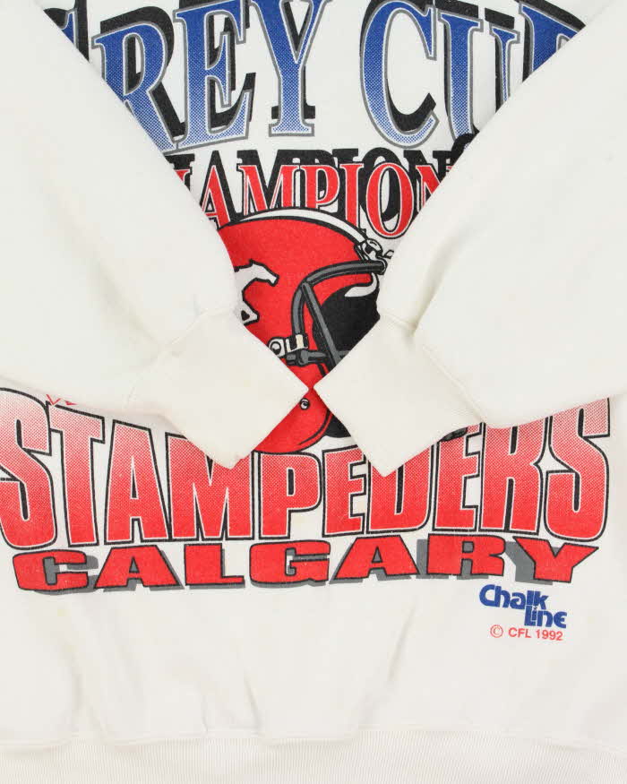 Vintage 1992 Chalk Line Calgary Stampeders Grey Cup Champions Stinky's Sports Bar Crewneck Sweatshirt - M