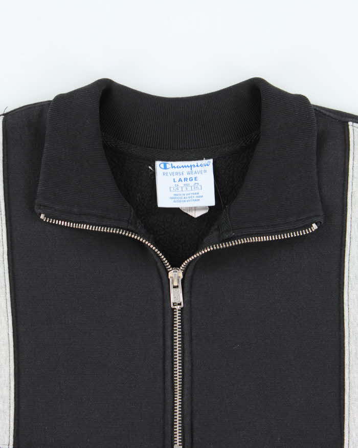 Vintage Champion Reverse Weave Embroidered Spell Out Quarter-Zip Sweatshirt - L