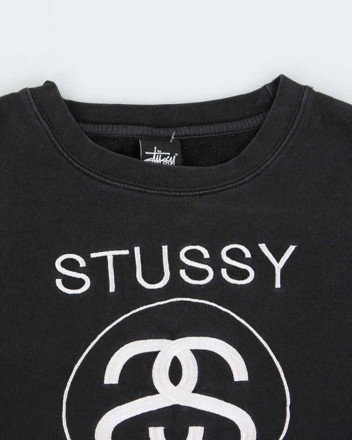 Vintage Stussy International Big Cities Embroidered Crewneck Sweatshirt - L