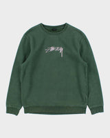 Vintage Stussy Baby Pink Embroidered Logo Crewneck Sweatshirt - M