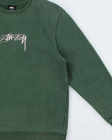 Vintage Stussy Baby Pink Embroidered Logo Crewneck Sweatshirt - M
