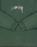 Vintage Stussy Baby Pink Embroidered Logo Crewneck Sweatshirt - M