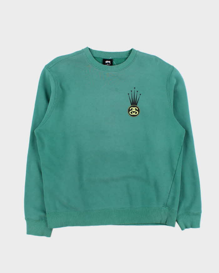 Vintage Stussy Crown Logo Crewneck Sweatshirt - M