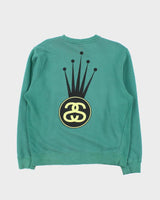 Vintage Stussy Crown Logo Crewneck Sweatshirt - M