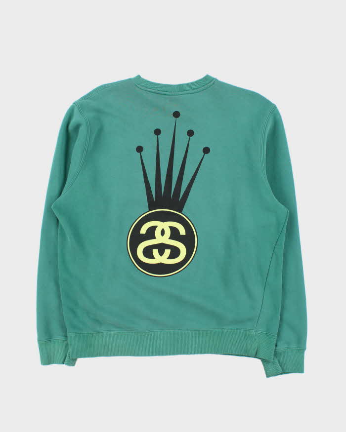 Vintage Stussy Crown Logo Crewneck Sweatshirt - M