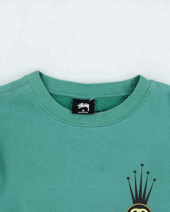 Vintage Stussy Crown Logo Crewneck Sweatshirt - M