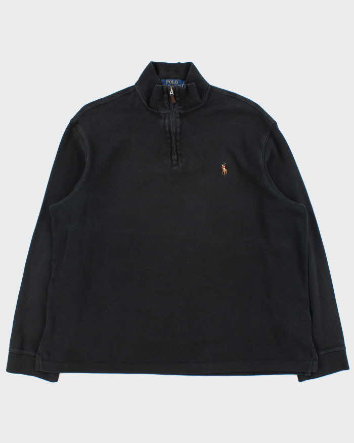 Vintage Polo Ralph Lauren Estate Rib Quarter-Zip Sweatshirt - L