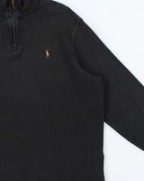 Vintage Polo Ralph Lauren Estate Rib Quarter-Zip Sweatshirt - L