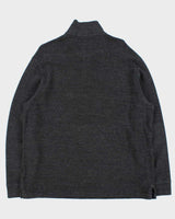 Vintage Polo Ralph Lauren Marl Grey Quarter-Zip Sweatshirt - XXL