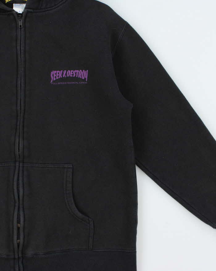 Vintage Y2K 00s Seek &amp; Destroy Skate Pullover Hoodie - L