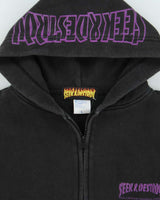 Vintage Y2K 00s Seek &amp; Destroy Skate Pullover Hoodie - L