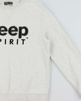 Vintage Y2K 00s Jeep USA Marl Grey Crewneck Sweatshirt - L