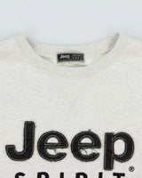 Vintage Y2K 00s Jeep USA Marl Grey Crewneck Sweatshirt - L