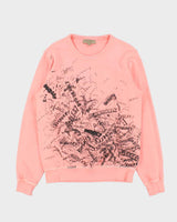 Vintage Y2K 00s Burberry Graffiti Neon Pink Crewneck Sweatshirt - S