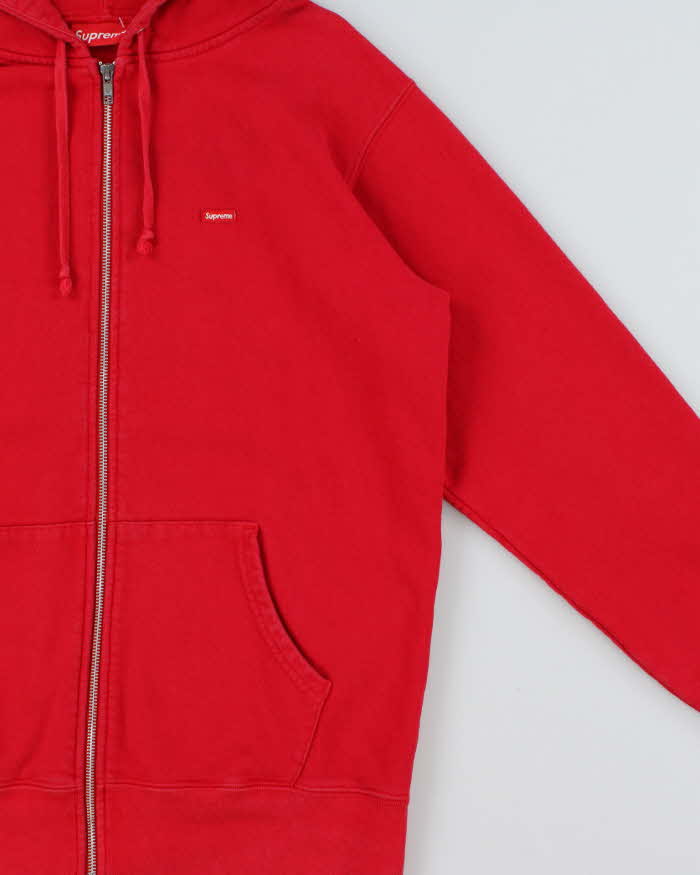 SS2018 Supreme Small Box Logo Heavyweight Zip-Up Hoodie - L