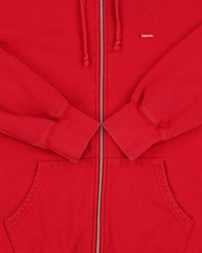 SS2018 Supreme Small Box Logo Heavyweight Zip-Up Hoodie - L
